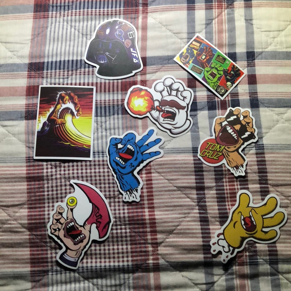 8 Santa Cruz stickers
